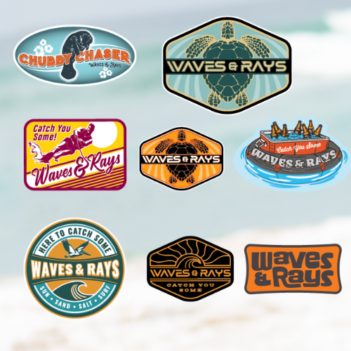 Waves & Rays Sticker Pack
